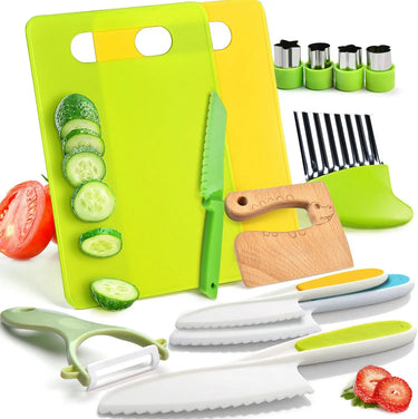 KidzChef Set | Cocinar Seguro para Niños - Set de Cuchillos de Cocina para Niños